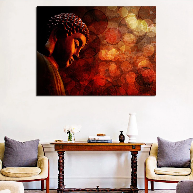 Buddha Zen Red Psychedelic Vintage Canvas Posters Prints Wall Art Painting Decorative Picture Modern Living Room Home Decoration | Дом и сад