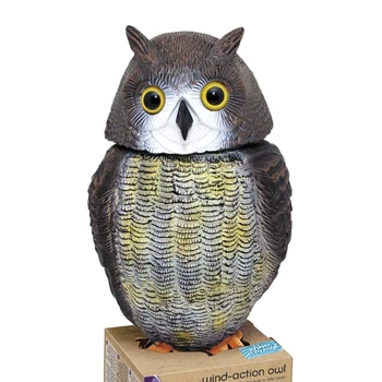 

Defenders Wind Action Owl Decoy Deterrent Scares Birds Scarer Repeller for Garden Dekoracja ogrodu Tuindecoratie RT99