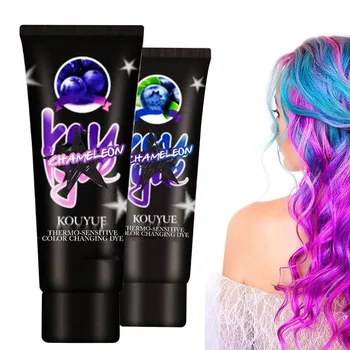 

Magical Thermochromic Color Cream Grey Purple Green Blue Hair Color Dye Cream Paint For Hair Styling Tools 60ml