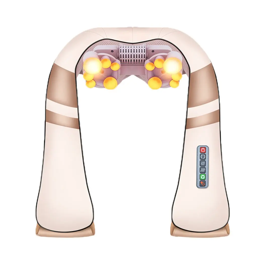 U Shape Electrical Body Shoulder Neck Massager Back Infrared 4D kneading Massage Car Home Best Gift Health Care