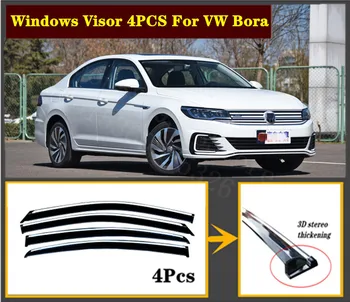 

4pcs Set 2016-2020 OEM For VW Bora Stainless steel window Visor Shade Vent Wind Rain Deflector Guards Cover