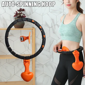 

Newly Auto-Spin Hoop Smart Counting Loop with Adjustable Waistband Foldable Weight Hammer for Exercise