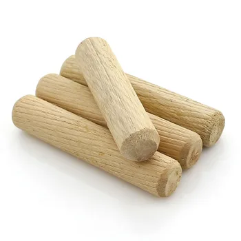 

High-quality Dutch wooden stick home connector round wooden plug twill wooden pin furniture connector M6M8M10M12 25pcs