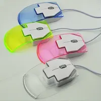 מחשב נייד USB 2 לחצנים אופטי עכבר אופטי חץ Wired עכברים Gaming PC עכבר שקופים iMac עבור Pro עבור מחשב נייד MacBook (5)