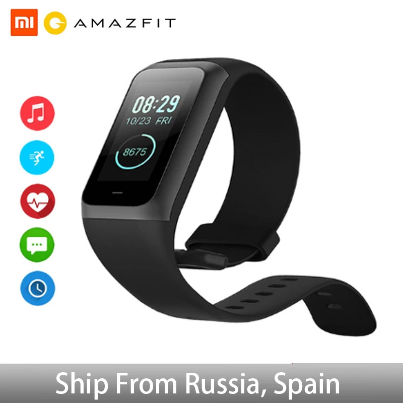 

Xiaomi Amazfit Band Cor 2 Smart watch 5ATM Waterproof 2.5D Color Stainless Steel Frame For Android IOS Huami smartwatch Bracelet