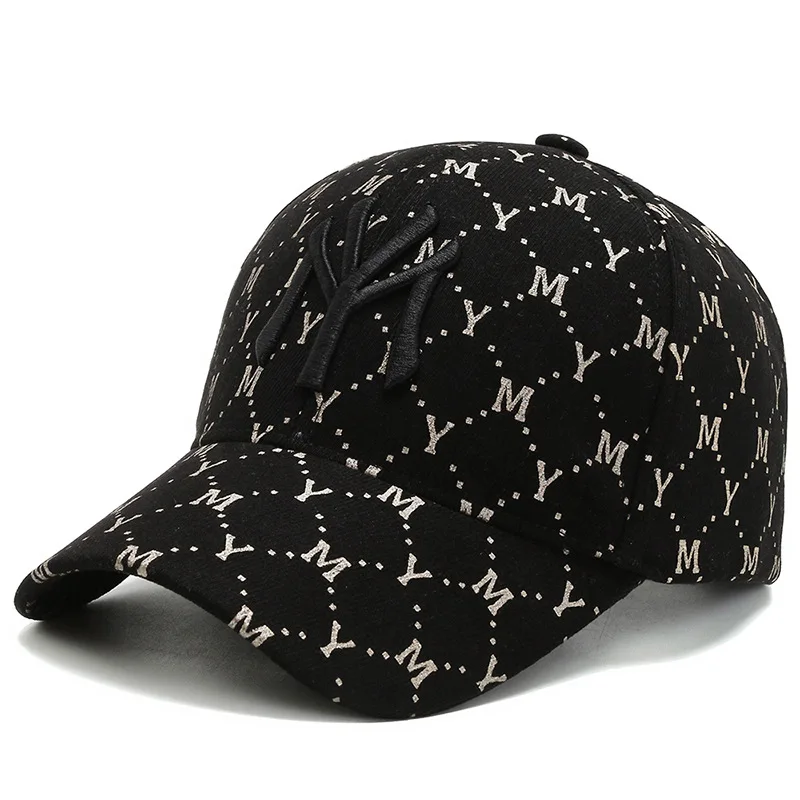 

2021 New Unisex Three-dimensional Letters MY Embroidery Baseball Cap Men's Caps Hard Top Fashion Sunscreen Sun Hat for Women