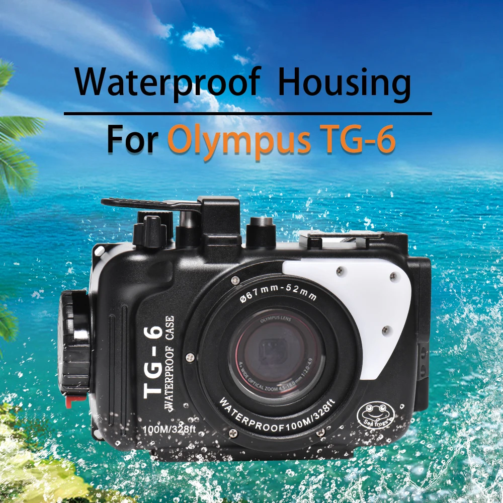 100 м футляр для подводной камеры для Olympus TG-6 TG6 алюминиевый сплав новейший водонепроницаемый корпус камеры защитный чехол 1 шт