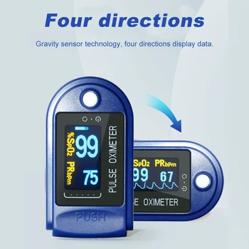 

LED Finger Oximeter Portable Blood Oxygen Saturation Monitor Heart Rate Detector