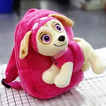 

New Paw Patrol Dog Anime Cartoon Mini Plush Toy Backpack Kawaii Book Kindergarten Boys and Girls School Bag Wallet Children's Bi