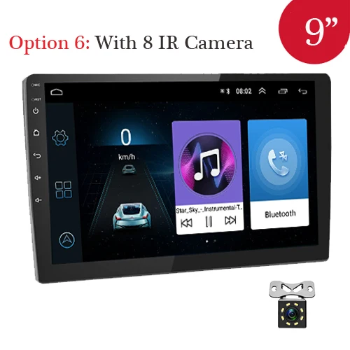 Option 7--9 inch AMPrime 2din Автомагнитола 9/1" Android автомобильный мультимедийный плеер gps Wifi Авторадио Bluetooth FM Mirrorlink магнитофон с камерой - Цвет: Option 7--9 inch
