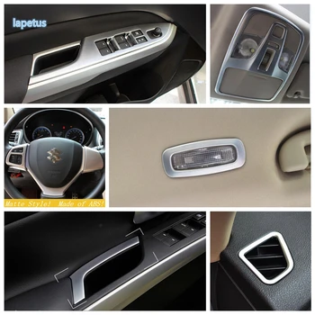 

Matte Look Interior Refit Kit Air AC / Roof Readind Lamps / Door Armrest Strip Cover Trim Fit For Suzuki Sx4 S-cross 2014 - 2020