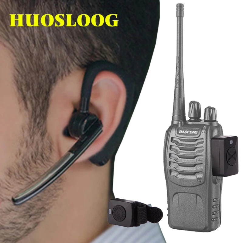 Walkie Talkie Wireless Earphone Bluetooth Headset Two Way Radio Earpiece BT Headphone Earphone For Kenwood KSUN Baofeng Retevis