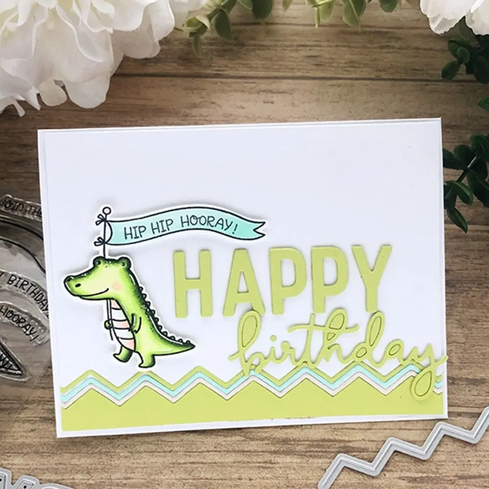 

HAPPY BIRTHDAY Metal Cutting Dies And Stamp Stencils For DIY Scrapbooking Embossing DIY Card Making Cutting Crafts Stencil Dies