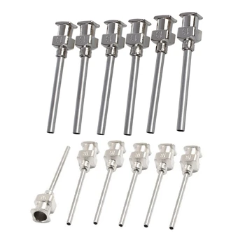 

12pcs Stainless Steel Luer Lock Industrial Liquid Dispensing Needle Tip, 1 inch Length - 6pcs 13 Gauge, 1.81mm ID x 2.26mm OD &