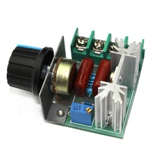 Zasilanie prądem zmiennym 220V 2000W Regulator napięcia 220V SCR LED ściemniacz Regulator mocy źródło prędkości silnika elektroniczny termostat zasilacz
