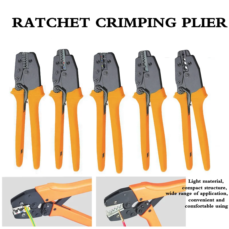 

RATCHET CRIMPING PLIER Insulated terminals Insulated and non-insulated ferrules Insulated and non-insulated ferrules and insul