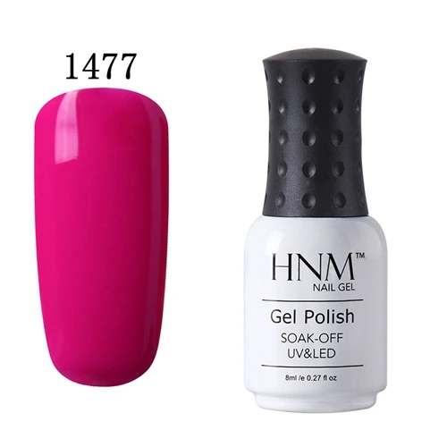 HNM 8 мл УФ-гель для ногтей светодиодный светильник Гель-лак 58 цветов Гель-лак чистые цвета Полупостоянный Гель-лак для ногтей основа Топ - Цвет: 1477