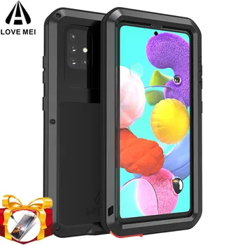 

360 Metal Armor Case For Samsung Galaxy A51 A71 Phone Shockproof Dustproof Rugged Heavy Duty Protection Cover With Gorrila Glass