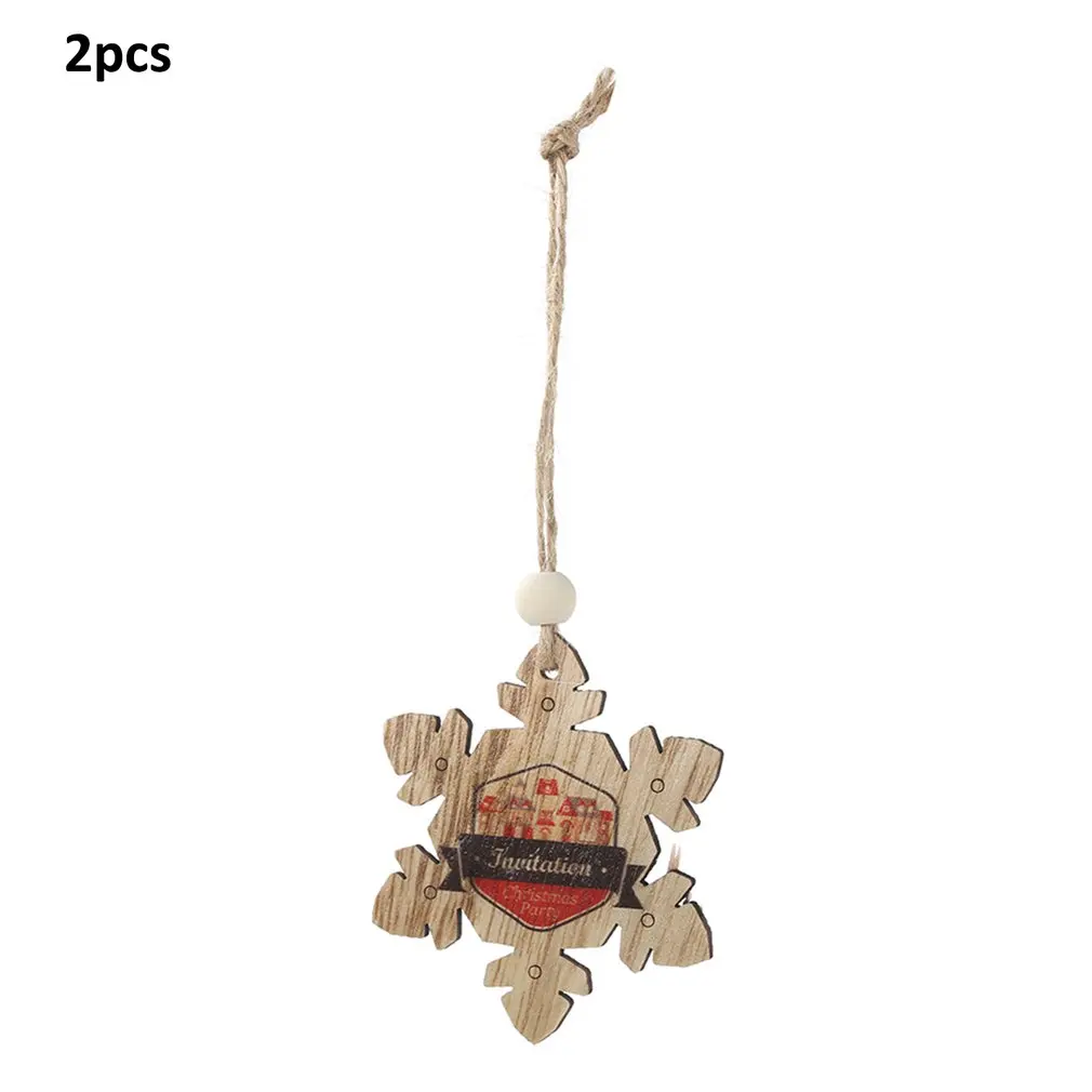 

Colored Wood Snowflake Pendant Christmas Pendant Creative Christmas Tree Wooden Ornament Christmas Decoration