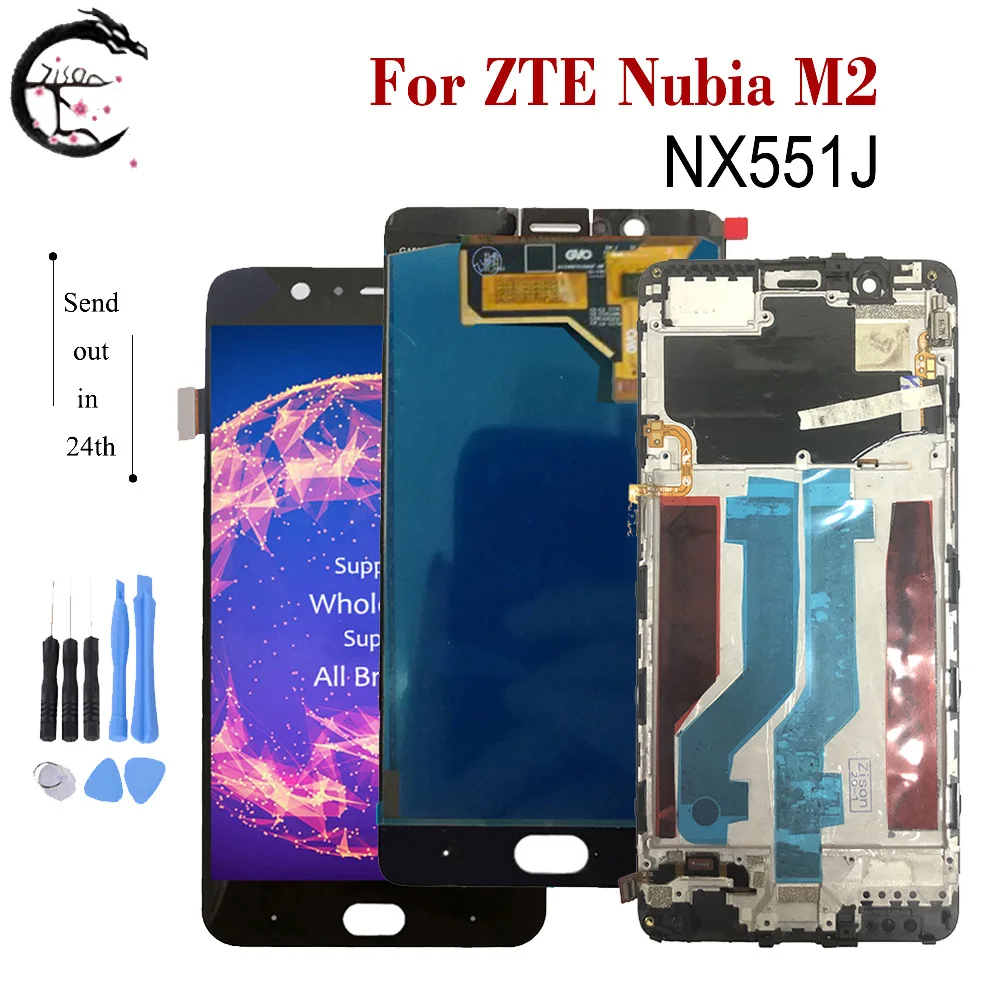 5 5-дюймовый ЖК-дисплей с рамкой для ZTE Nubia M2 NX551J сенсорный экран дигитайзер в сборе