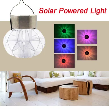 

2PCS Colourful LED Solar Powered Lights LED Outdoor Waterproof Chandelier Lawn Lamp 2pc solar colorful hanging lamp A1