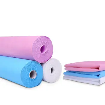 

1 Roll 50 Sheets 180x80cm Disposable Bed Sheet Draw-Out Non-Woven Fabric SPA Massage Mat Cushion Waterproof Drawstring Bed Cover