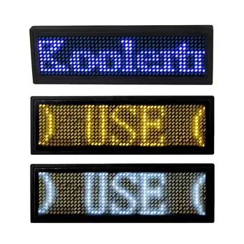 

Programmable LED Digital Scrolling Message Name Tag Id Badge(11x44 Pixels)