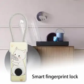 

Portable New Electronic Small Lock Smart Fingerprint Padlock Security Door Lock Padlock Bag Luggage Lock