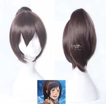 

New arrival top quality Anime Cos Wigs Attack on Titan Sasha Braus Red Brown cosplay wig wholesale