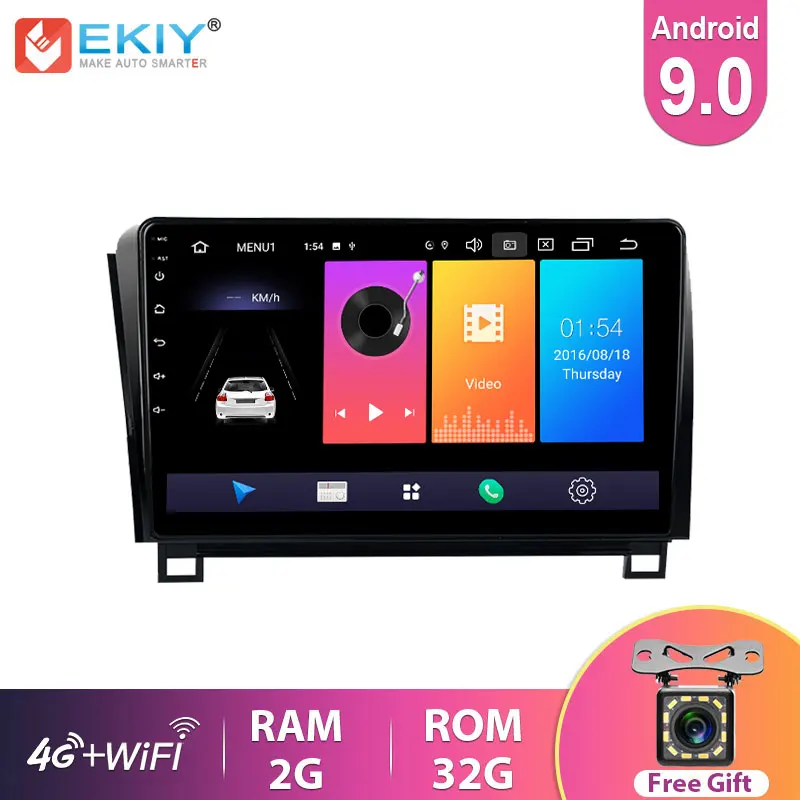 EKIY Android 9 0 для Toyota Tundra 2007 2013 Sequoia 2008 2018 автомобильный Радио навигатор GPS Мультимедиа