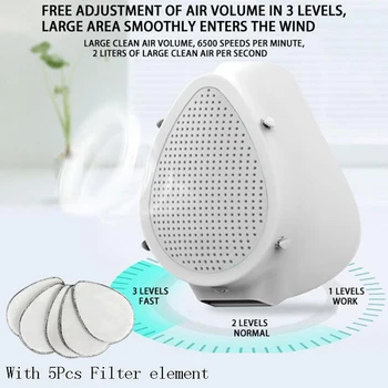 

Air Inlet PM 2.5 Anti Formaldehyde Respiratory Fliters Replaceable Electric Mouth Mask Efficient Purification System Independent