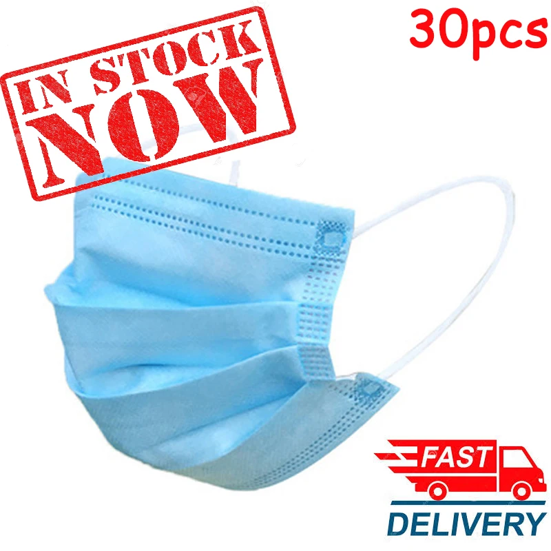 

Home Shaped Towel Clean Wipes Anti-virus Masks 3 Layers Disposable Masks 30Pcs Dust-proof Sterile Hygienic Portable Non Woven
