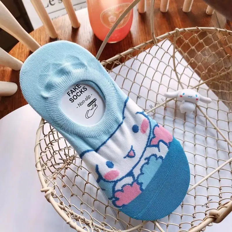 Носки hello kitty My Melody Cinnamoroll pompomprin женские Мультяшные милые носки до лодыжки, хлопковые носки для девочек, рождественский подарок