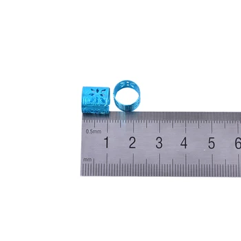 

100pcs/lot Hair Dread Braids Dreadlock Bead Adjustable Cuff Clip Approx 10mm Hole Micro Ring Beads Hair Styling Accessories
