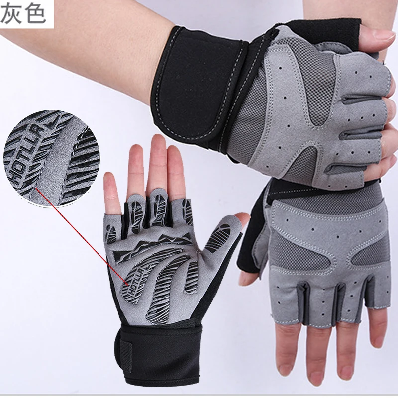 

Breathable Fitness Gloves Silicone Palm Hollow Back Gym Gloves Weightlifting Workout Dumbbell Crossfit Bodybuilding Accessorie