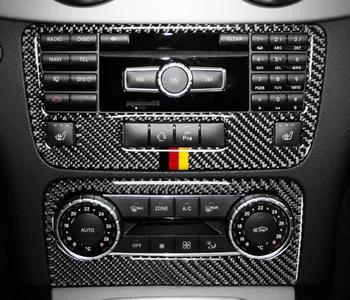 

Interior Carbon Fiber Air Conditioning Outlet Control Panel Car Sticker Trim Cover For Mercedes GLK 2013- accessories
