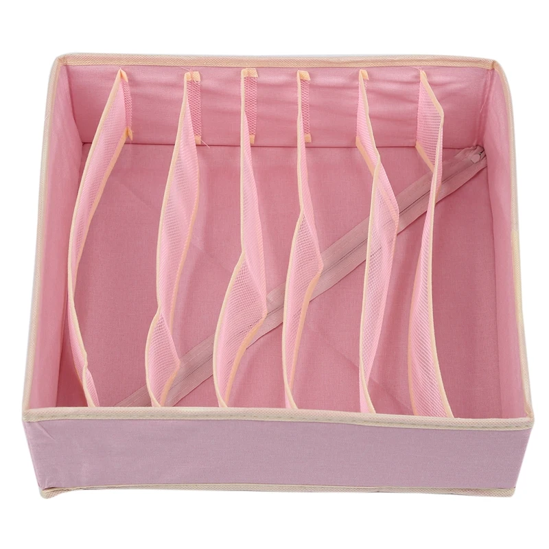 

Socks Storage Box for Closet Separated Underwear Organizer Foldable Bras Storage Box Drawer Organizer Home Storage