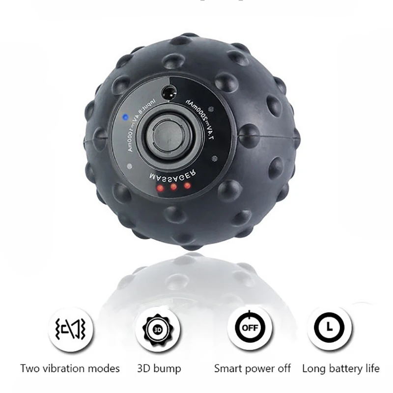 Electric Fitness Balls Massage Ball Deep TissueTraining Yoga Fitness Roller Vibrating cMuscle Relaxation 4 Massage Modes