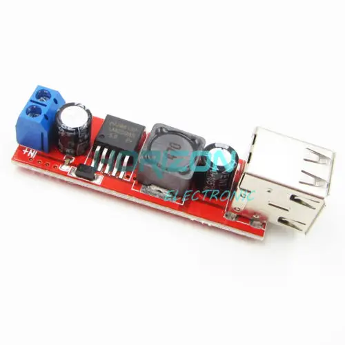 

DC 6V-40V To 5V 3A Double USB Charge DC-DC Step Down Converter Module For Vehicle Car Charger LM2596 Dual Two USB