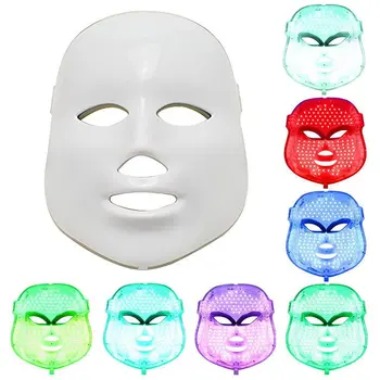 

LED Facial Mask Beauty Skin Rejuvenation Korean Photon Light Therapy 7 Colors Neck Face Mask Machine Wrinkle Acne Anti-Aging New