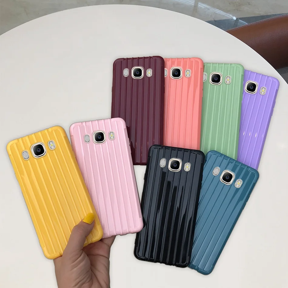 Luxury Trunk Phone Case For Samsung Galaxy J7 2016 Soft Silicone Cover J710 J710F J710H Coque Funda | Мобильные телефоны и