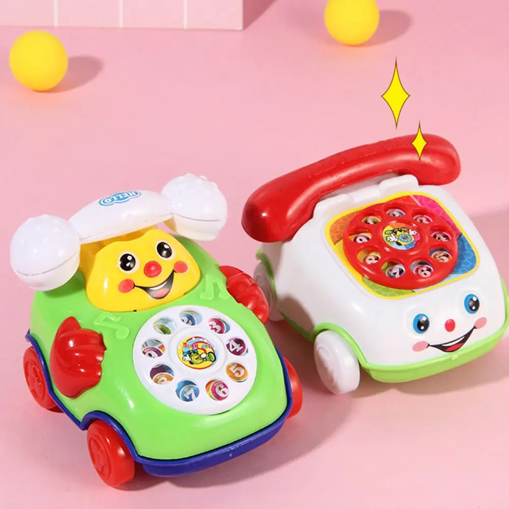 1 шт случайный цвет мультфильм телефон Заводной детские игрушки ползание младенца заводная игрушка развивающие, Обучающие Детские подарки игрушки