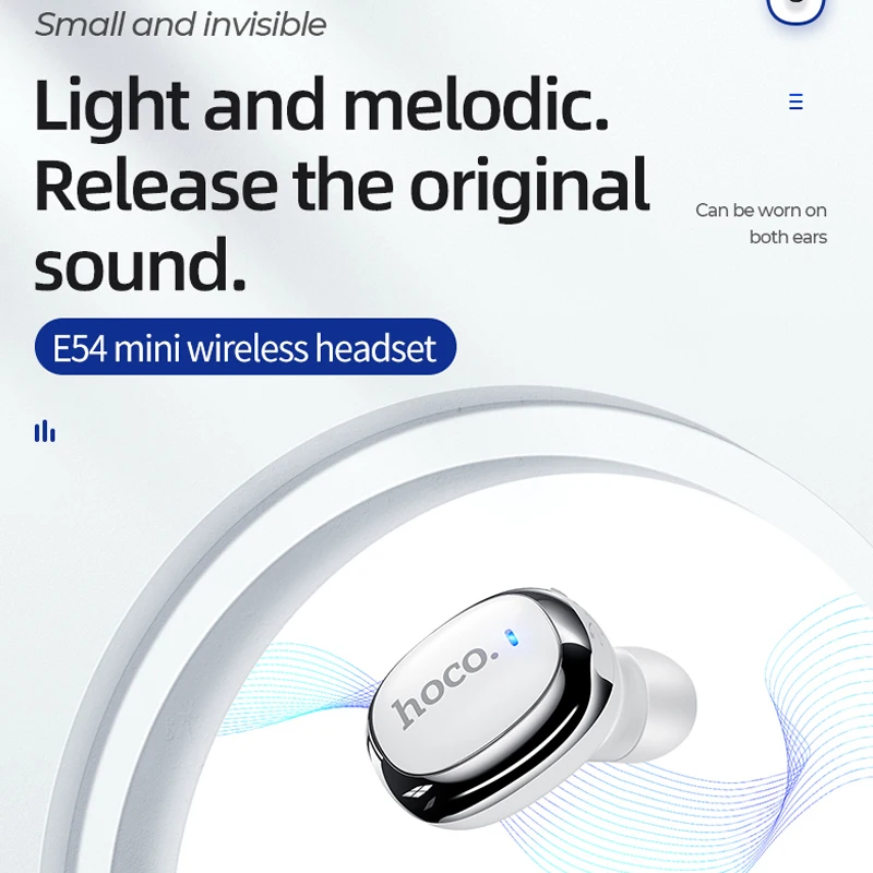 Беспроводное зарядное устройство Hoco мини вкладыши Bluetooth 5 0 Беспроводные наушники