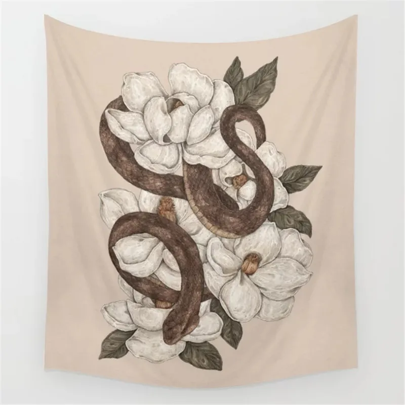 snake-and-magnolias-tapestries.webp