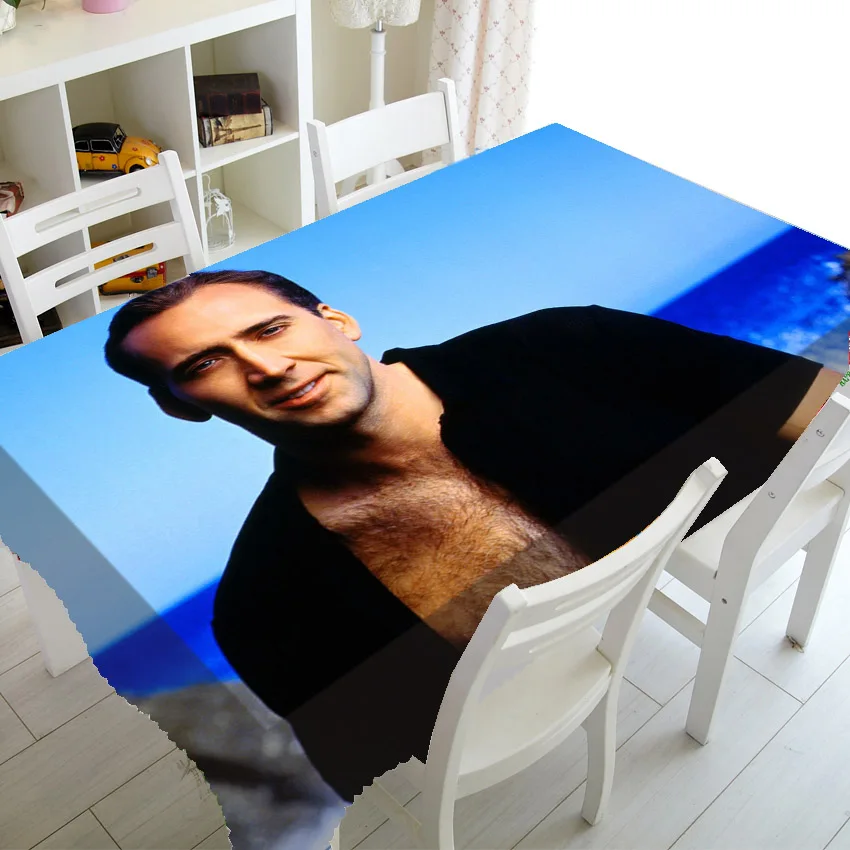 Nicholas Cage Peach|nicolas Cage Rainbow Tablecloth - Waterproof Polyester  For Parties & Events