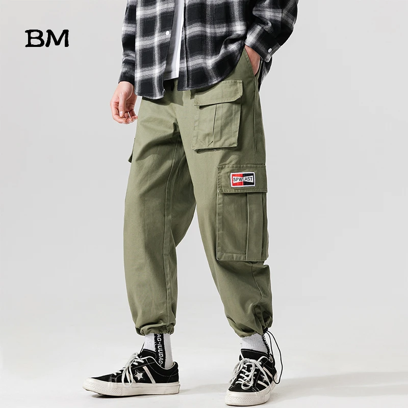 2019 камуфляжные брюки карго мужская одежда в Корейском стиле армейские хип хоп
