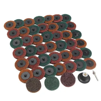 

45Pcs Scouring Pad Grinding Polishing Plate 2 Inch Tray Rotating Lock DIY Angle Abrasive Grinder Rotary Lock Disc