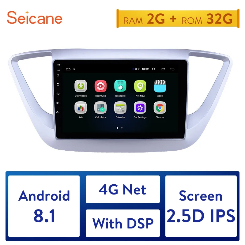 Автомобильный мультимедийный плеер Seicane проигрыватель на Android 8 1 9 дюймов 2Din GPS Wi Fi
