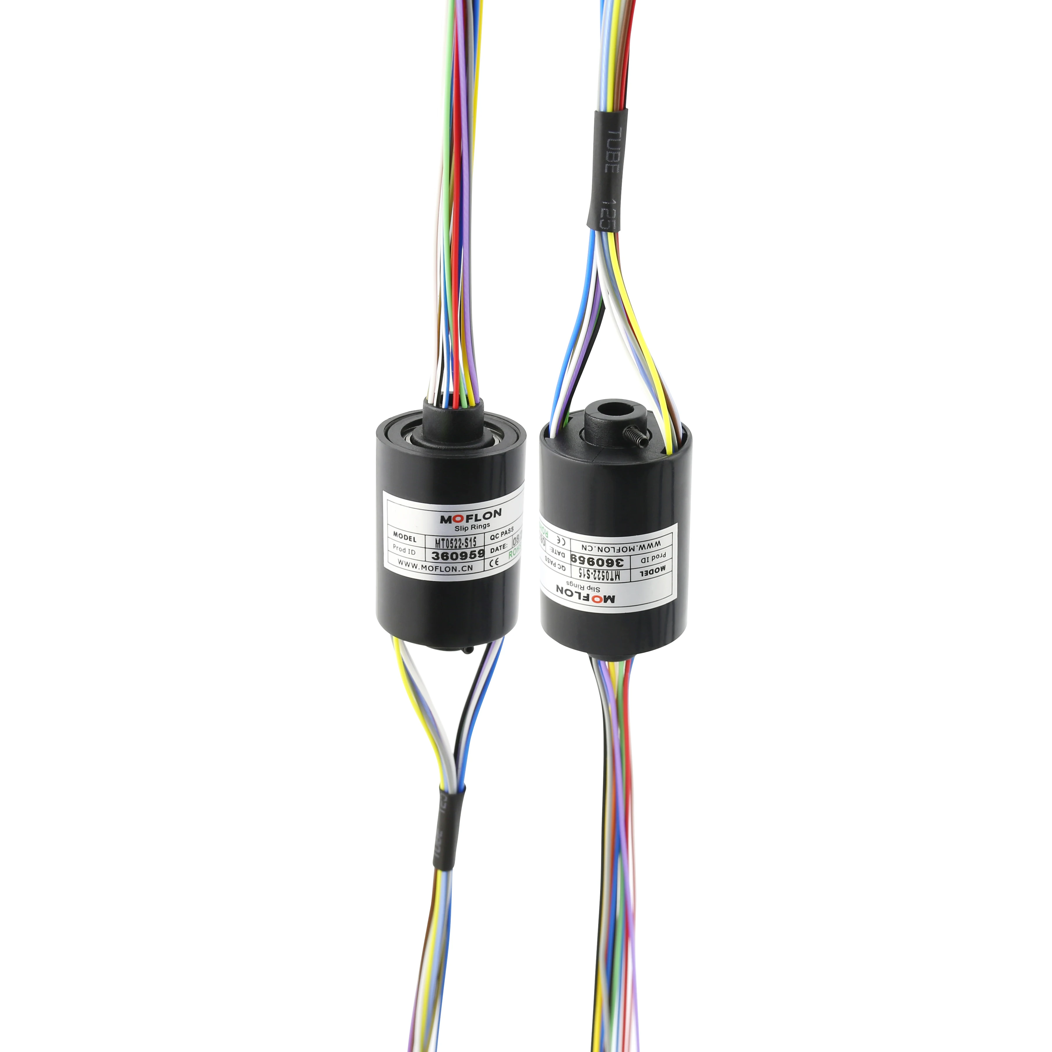 MT1233 SLIP RINGS WITH BORE SIZE 12.7mm ,6 wires/5A each,MOFLON slip ring 0.5'' 