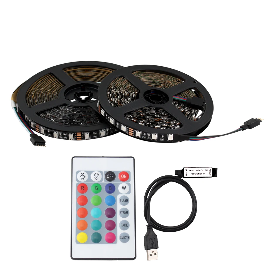5V RGB LED Strip Light USB 5 V PC TV Backlight 5050 50cm - M Volt Led Lights Lamp Tape Diode Ribbon | Лампы и освещение